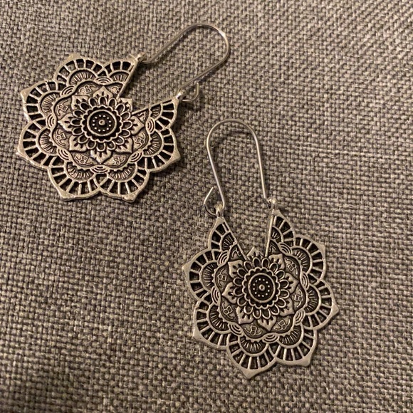 Lotus Mandala Earrings - Picture 3 of 5